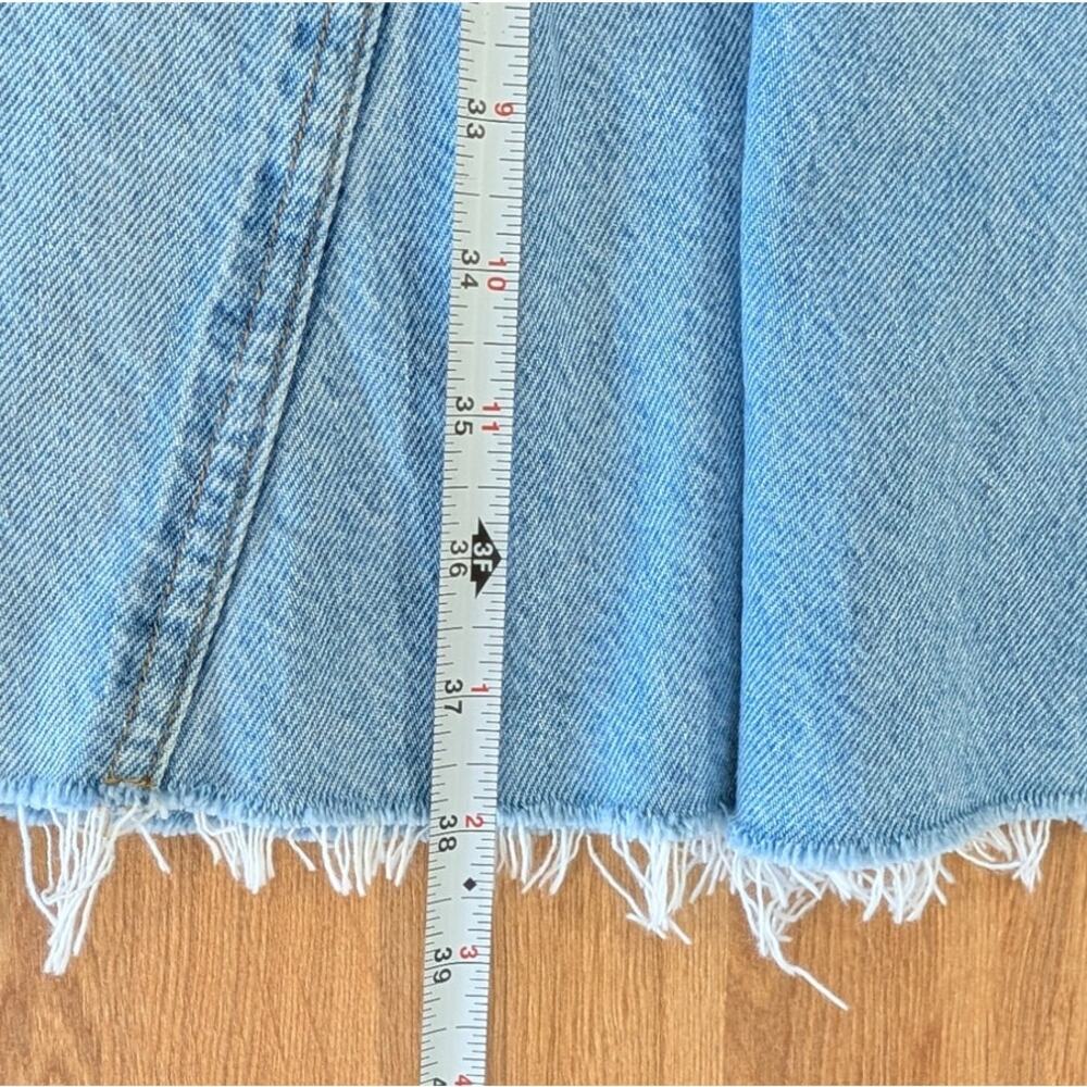 FRAME Dorothy Denim Midi Maxi Skirt Womens 33 Blue Cotton A-line Relaxed - Picture 9 of 9